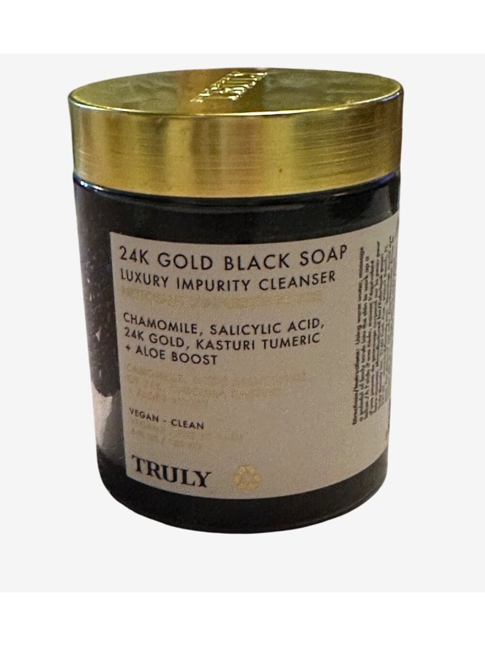 24K Gold Black Soap Luxury Impurity Cleanser Chamomile Salicylic Acid Aloe Boost